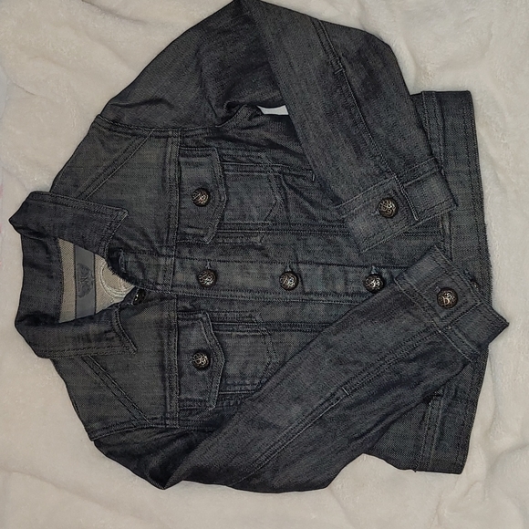 Skull Rock & Republic Denim Jacket Girl's Size 10 - Picture 2 of 9